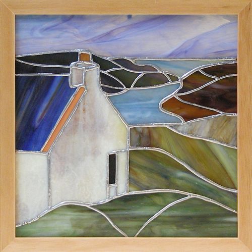 Huisje in houten lijst